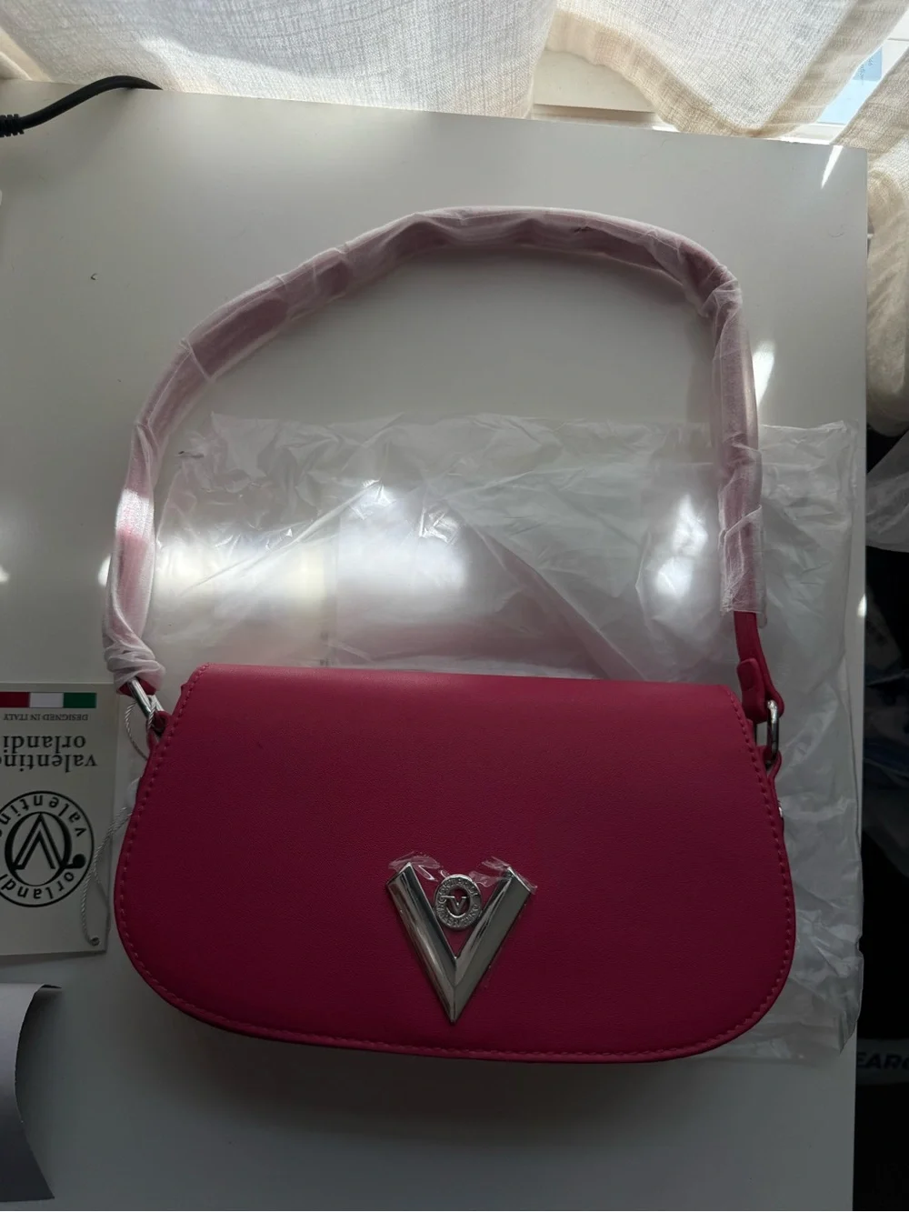 Valentino Orlandi pink shoulder bag purse NWT